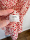 Max Mara Floral Sheer Blouse with Neck Tie in Red/White (Size L)