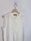Weekend MaxMara Sleeveless Embroidered Linen Top in White (Size L)