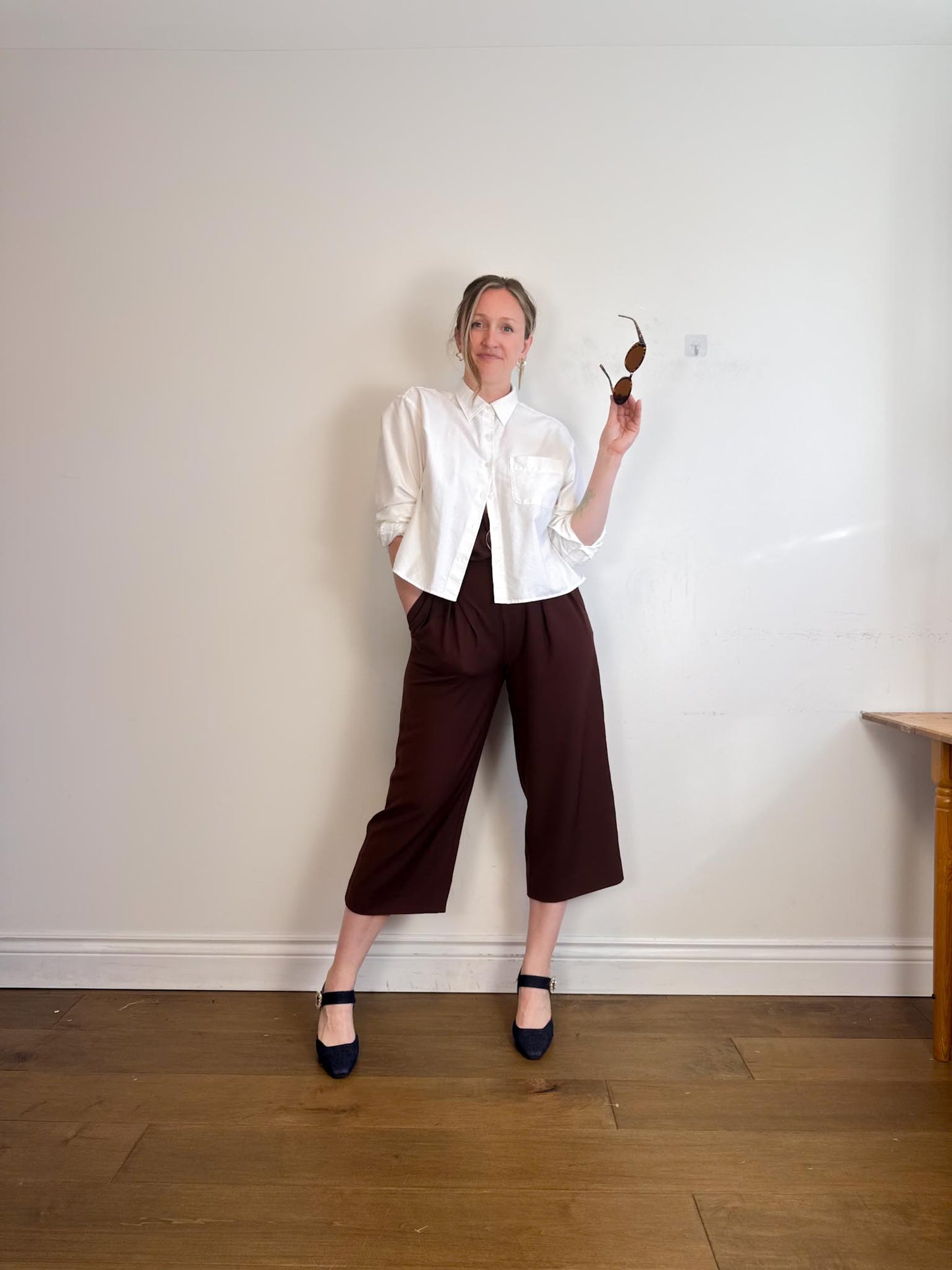 InWear High Rise Belted Culottes in Brown (Size 10)