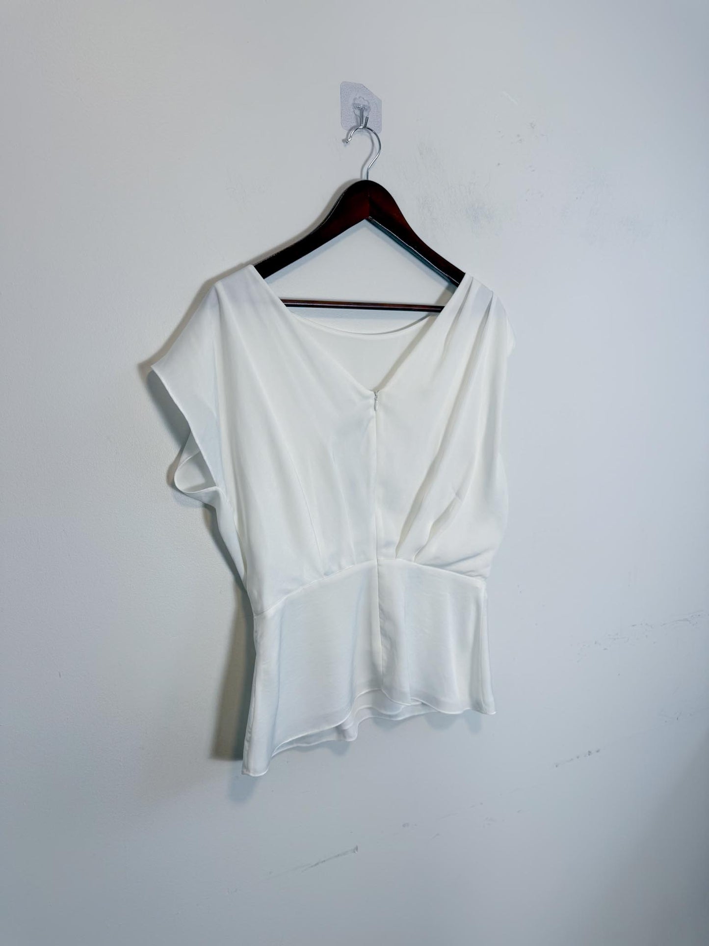REISS Satin Top in White NWT (Size 8)