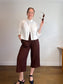 InWear High Rise Belted Culottes in Brown (Size 10)