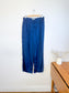 Abercrombie Satin Wide Leg Trousers in Navy (Size 31)