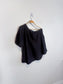 Banana Republic One Shoulder Linen Top in Black (Size L)