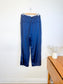 Abercrombie Satin Wide Leg Trousers in Navy (Size 31)