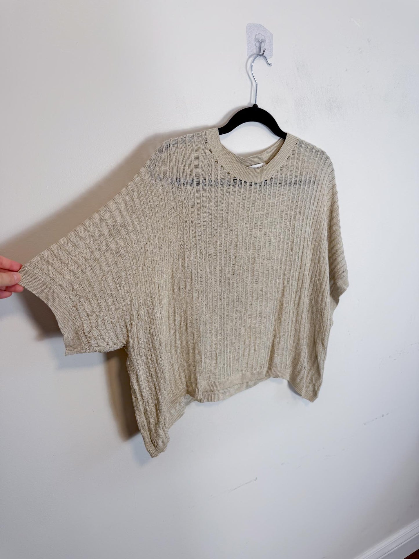 MIOU MUSE Distressed Oversized T-Shirt (Size L)