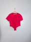 Banana Republic Cropped Front Tie T-Shirt in Hot Pink (Size L)