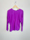 JIGSAW "Silk Front Ruched Waist Top in Purple" (Size L)