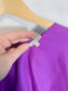 JIGSAW "Silk Front Ruched Waist Top in Purple" (Size L)