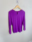 JIGSAW "Silk Front Ruched Waist Top in Purple" (Size L)