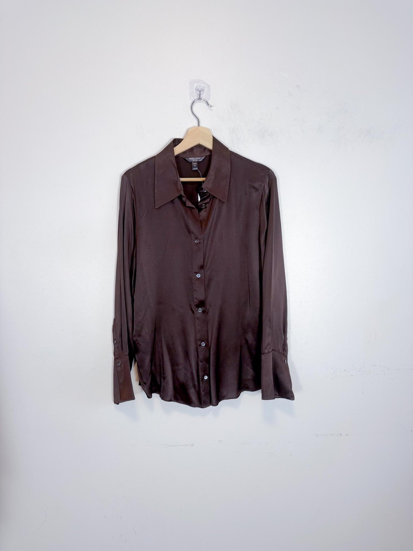 Banana Republic Silk Blouse in Brown NWT (Size XL)