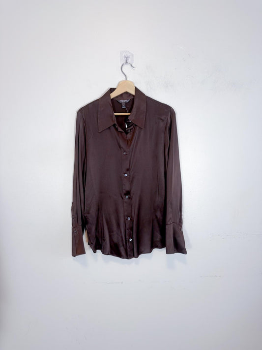 Banana Republic Silk Blouse in Brown NWT (Size XL)