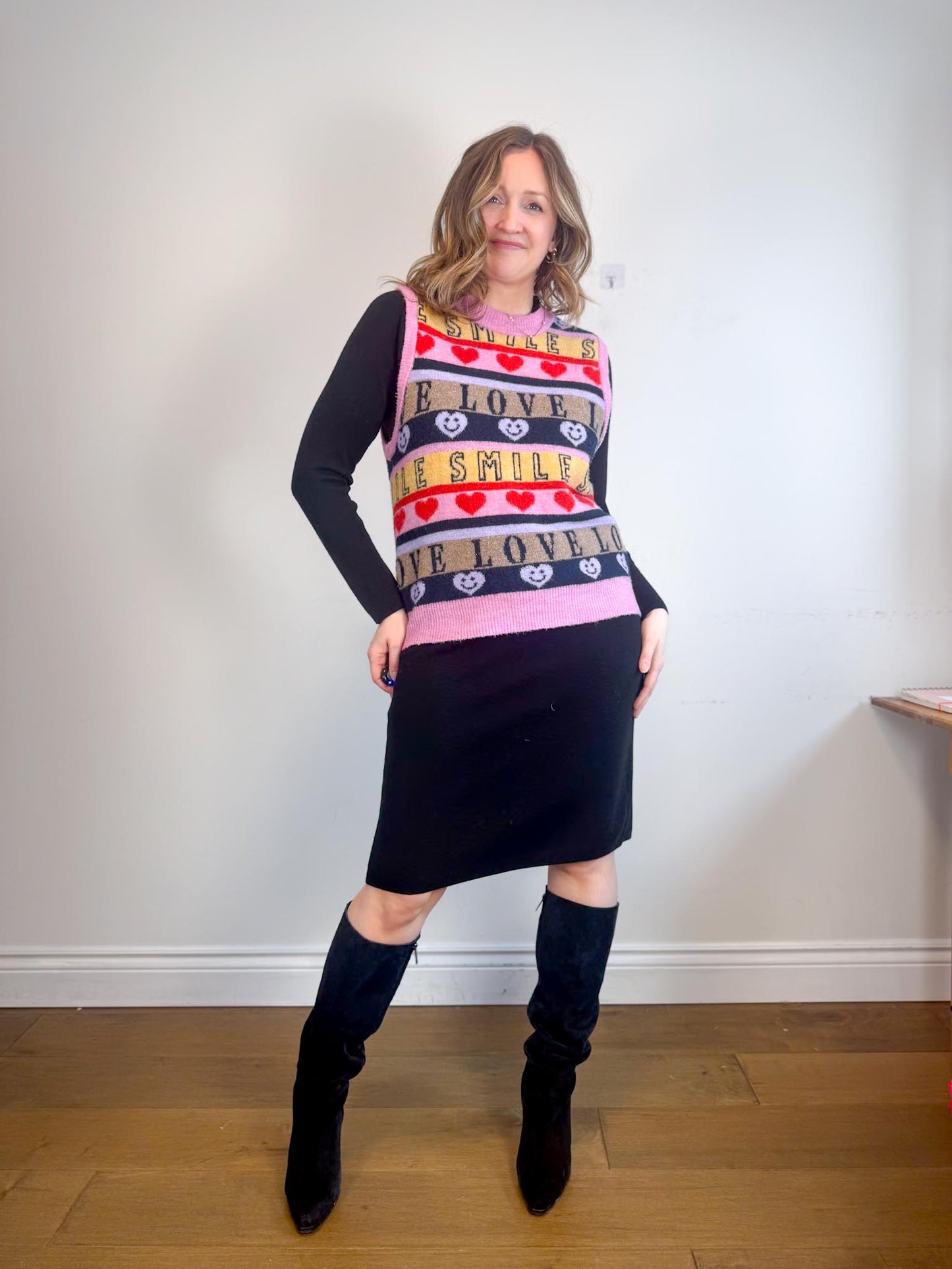 Club Monaco V-Neck Wool Dress in Black (Size M)