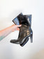 Charles David Black Leather Boots (Size 7 1/2)