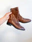 L’Intervalle Brown Leather Ankle Boots (Size 38)