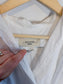 Weekend Max Mara"Embroidered Wrap Blouse in White/Blue" (Size L)