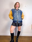 Vintage Denim Varsity Jacket (Size M/L)
