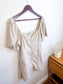 Abercrombie & Fitch Linen Mini Dress in Oatmeal (Size XL)