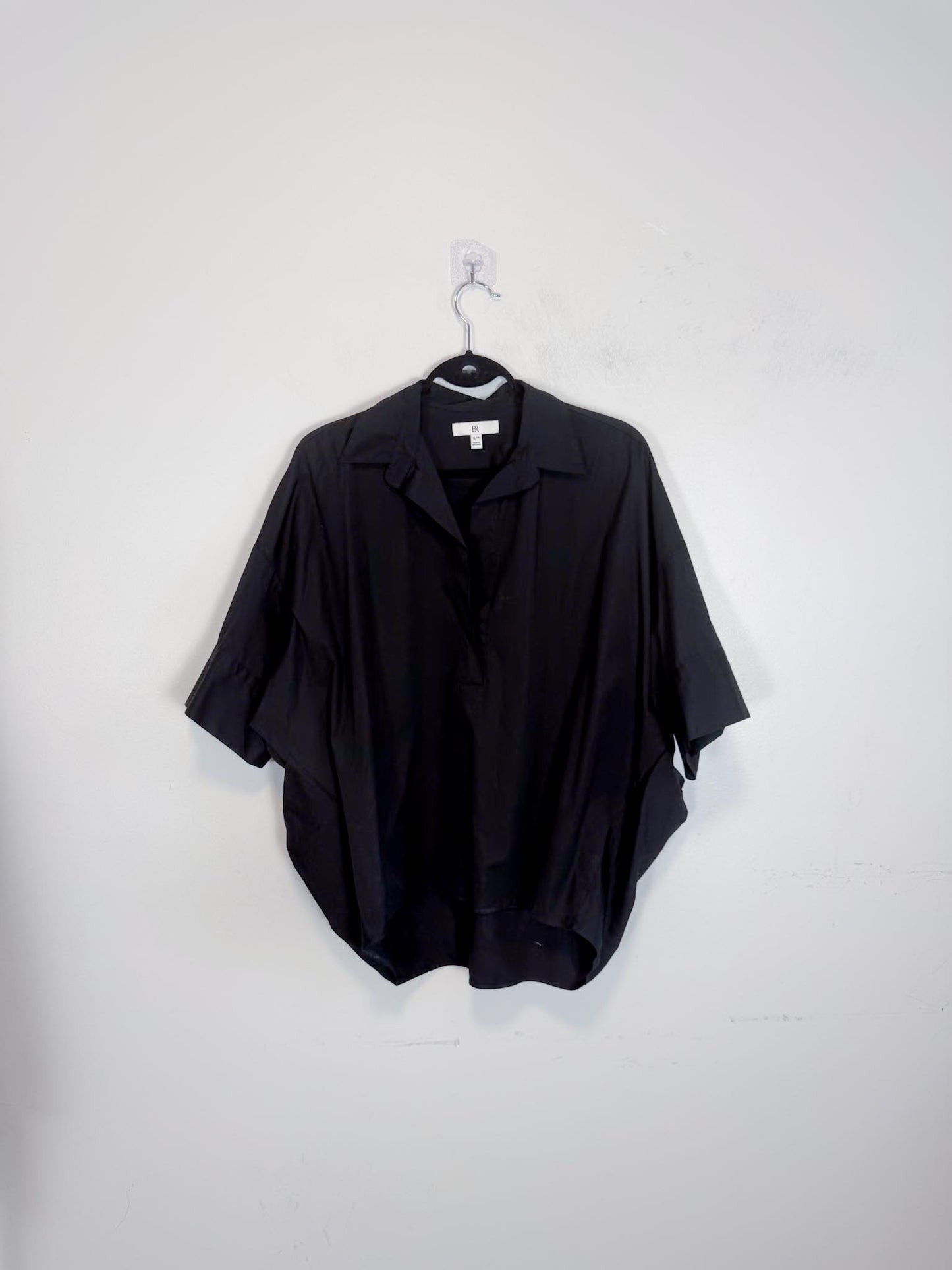 Banana Republic Cotton Poplin Popover Tunic in Black (Size S/M)