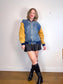 Vintage Denim Varsity Jacket (Size M/L)