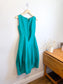 COS Silk Sleeveless Bubble Midi Dress in Teal (Size XS)