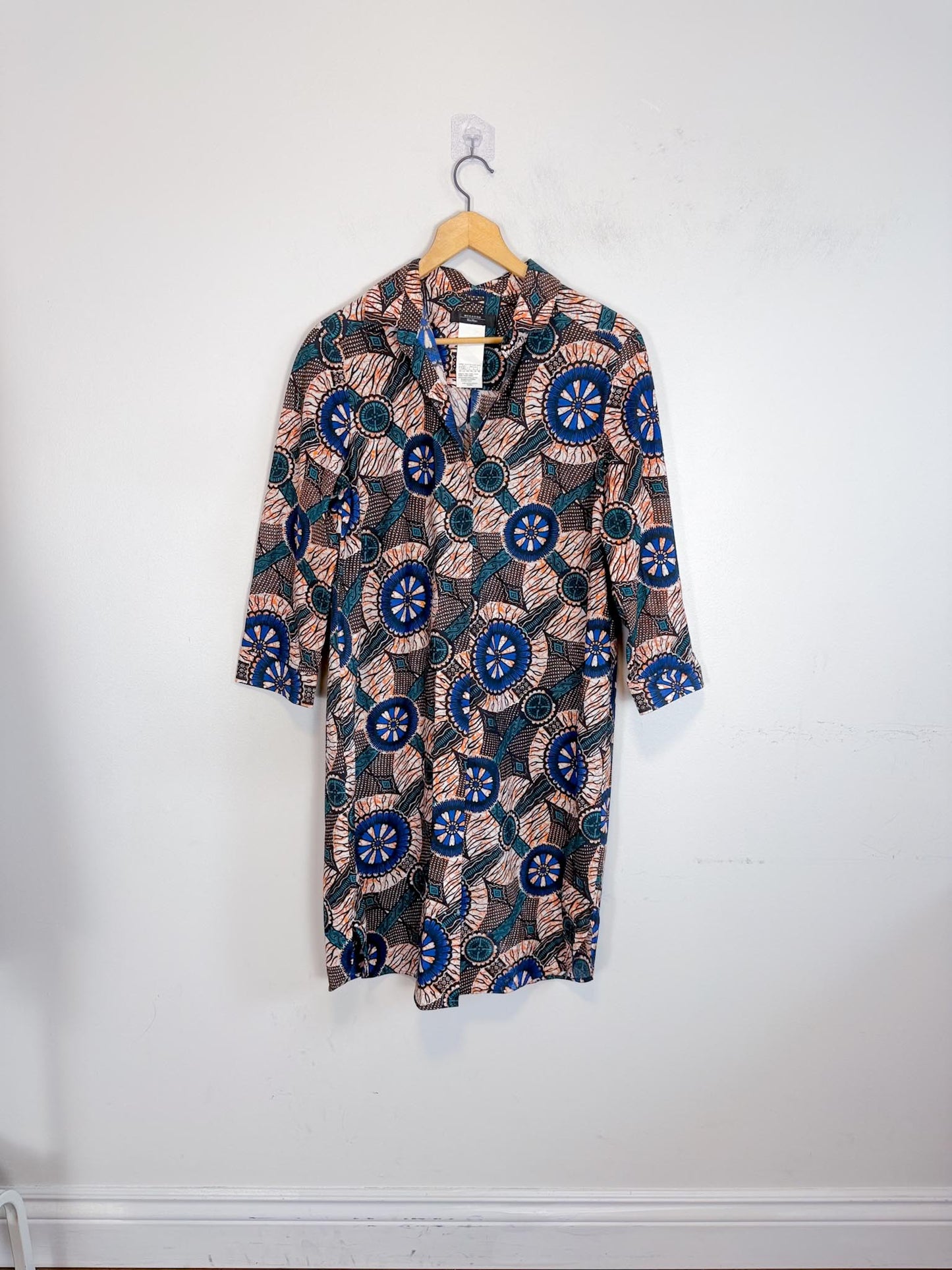 Weekend Max Mara Printed Shirt Dress (Size L)