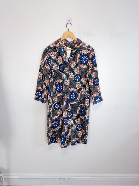 Weekend Max Mara Printed Shirt Dress (Size L)