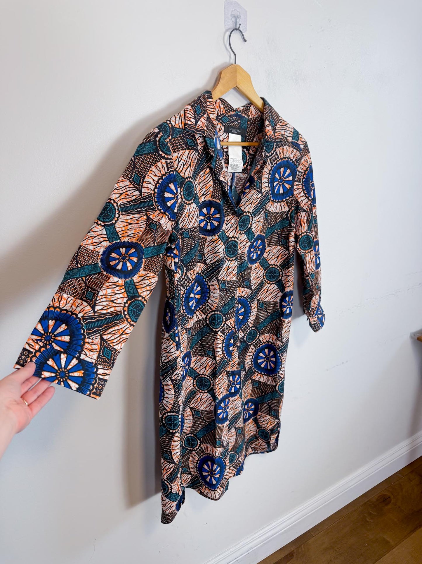 Weekend Max Mara Printed Shirt Dress (Size L)