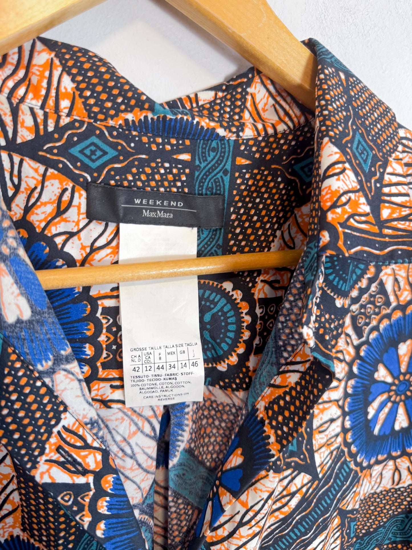 Weekend Max Mara Printed Shirt Dress (Size L)