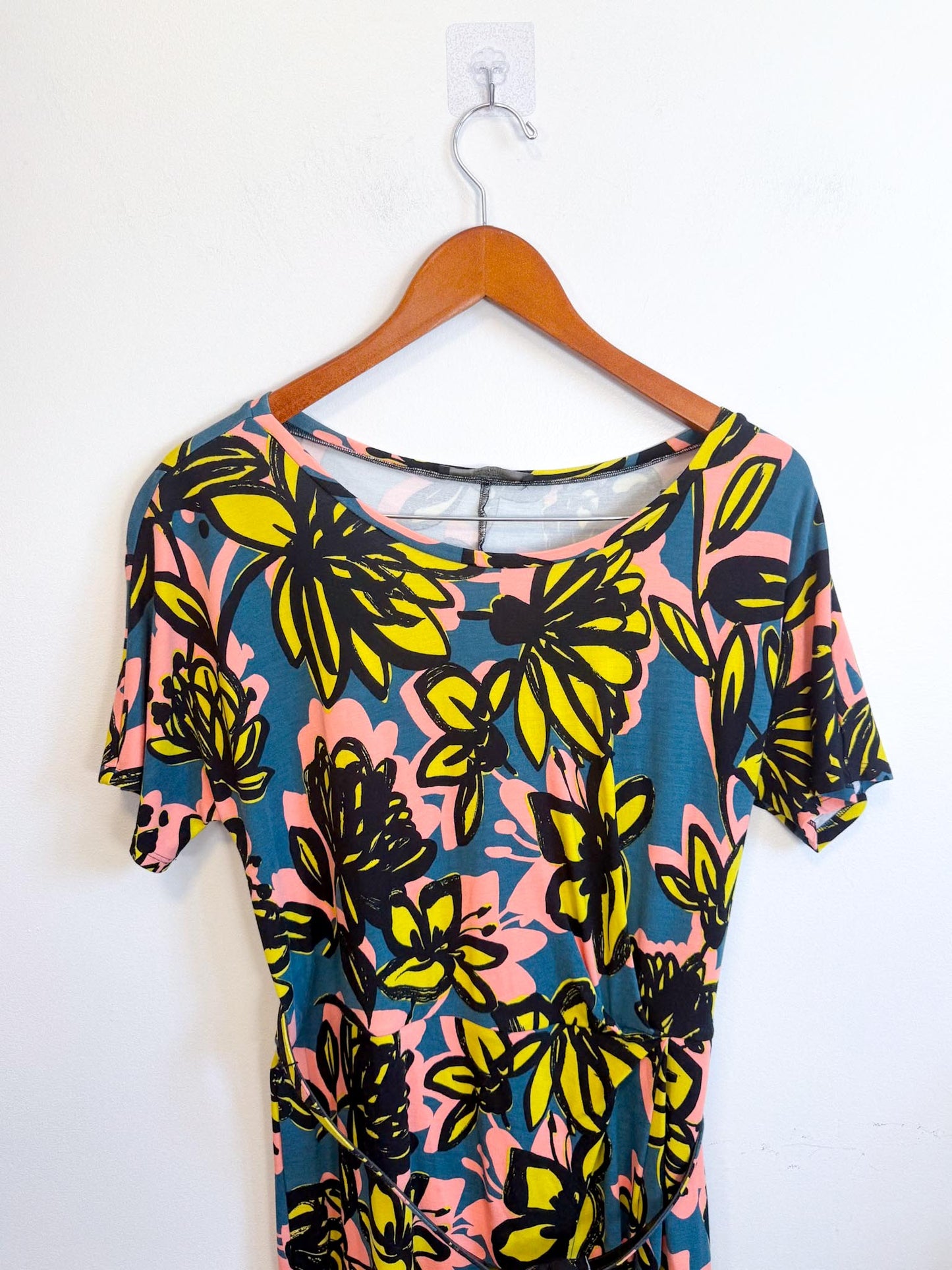 Weekend MaxMara "Caneva Knit Belted Dress in Floral" (Size M/L)