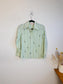 Vintage Horse Print Button Down in Green (Size S)