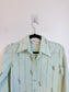 Vintage Horse Print Button Down in Green (Size S)