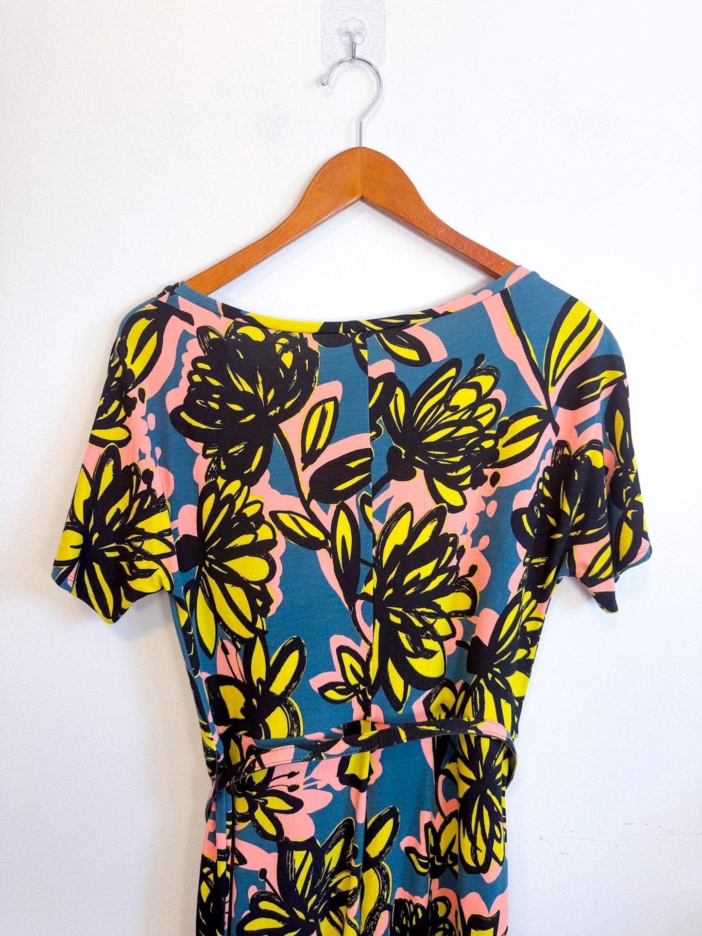 Weekend MaxMara "Caneva Knit Belted Dress in Floral" (Size M/L)