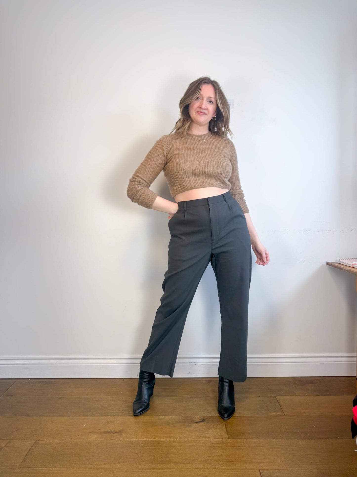 LEMAIRE Barrel Leg Trouser in Charcoal (Size 44)