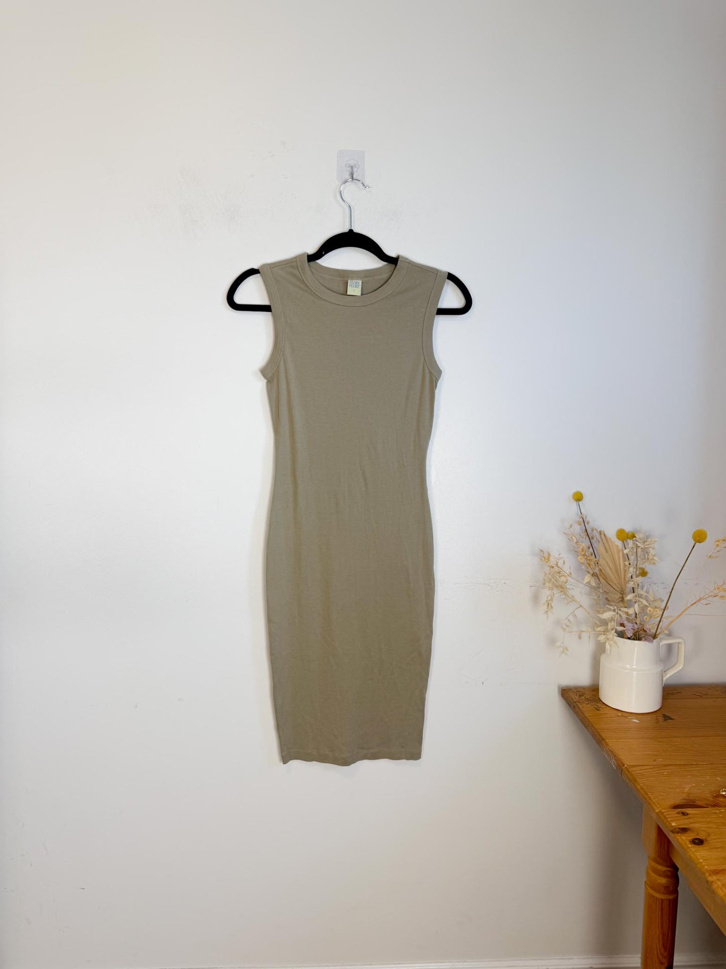 FLORE FLORE Sustainable "Esmé Dress in Mushroom" (Size M/L)