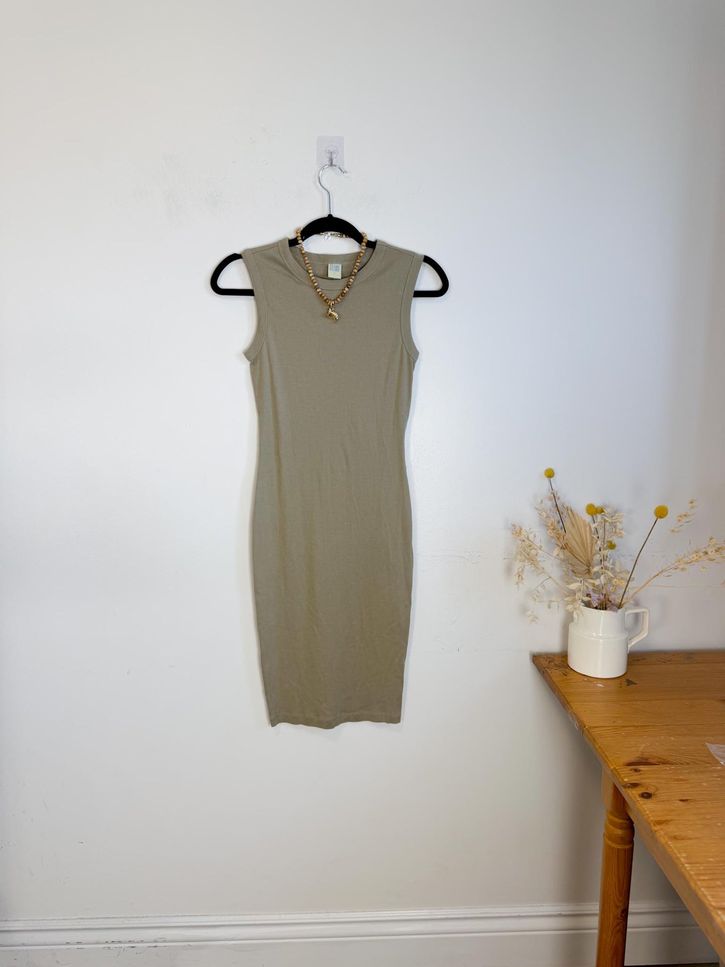 FLORE FLORE Sustainable "Esmé Dress in Mushroom" (Size M/L)