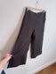 Phase Eight Wide Legged Cropped Linen Pants in Brown (Size M/L)