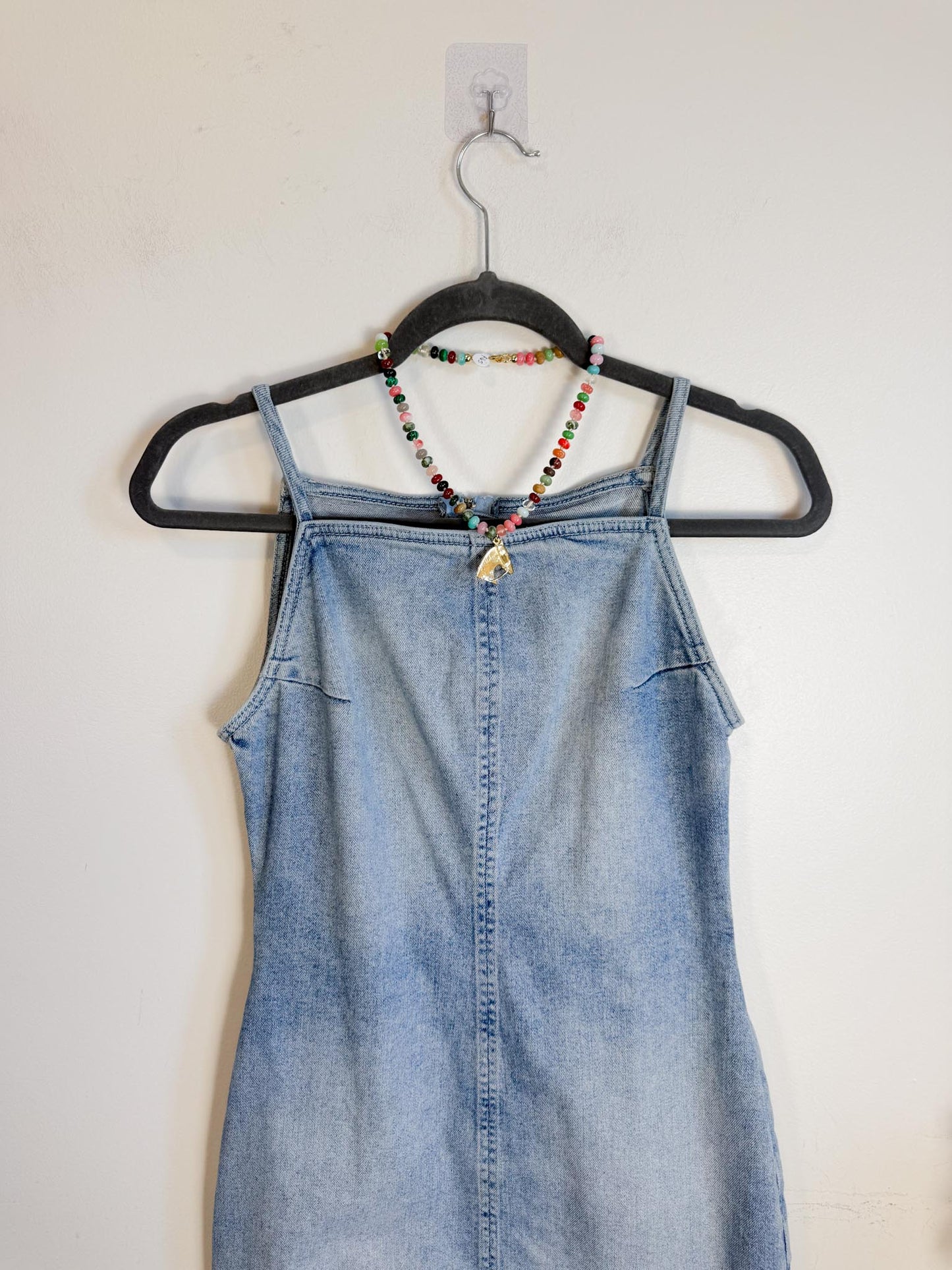 Anthropologie DL1981 "Esme Apron Denim Dress in Light Wash" (Size S)