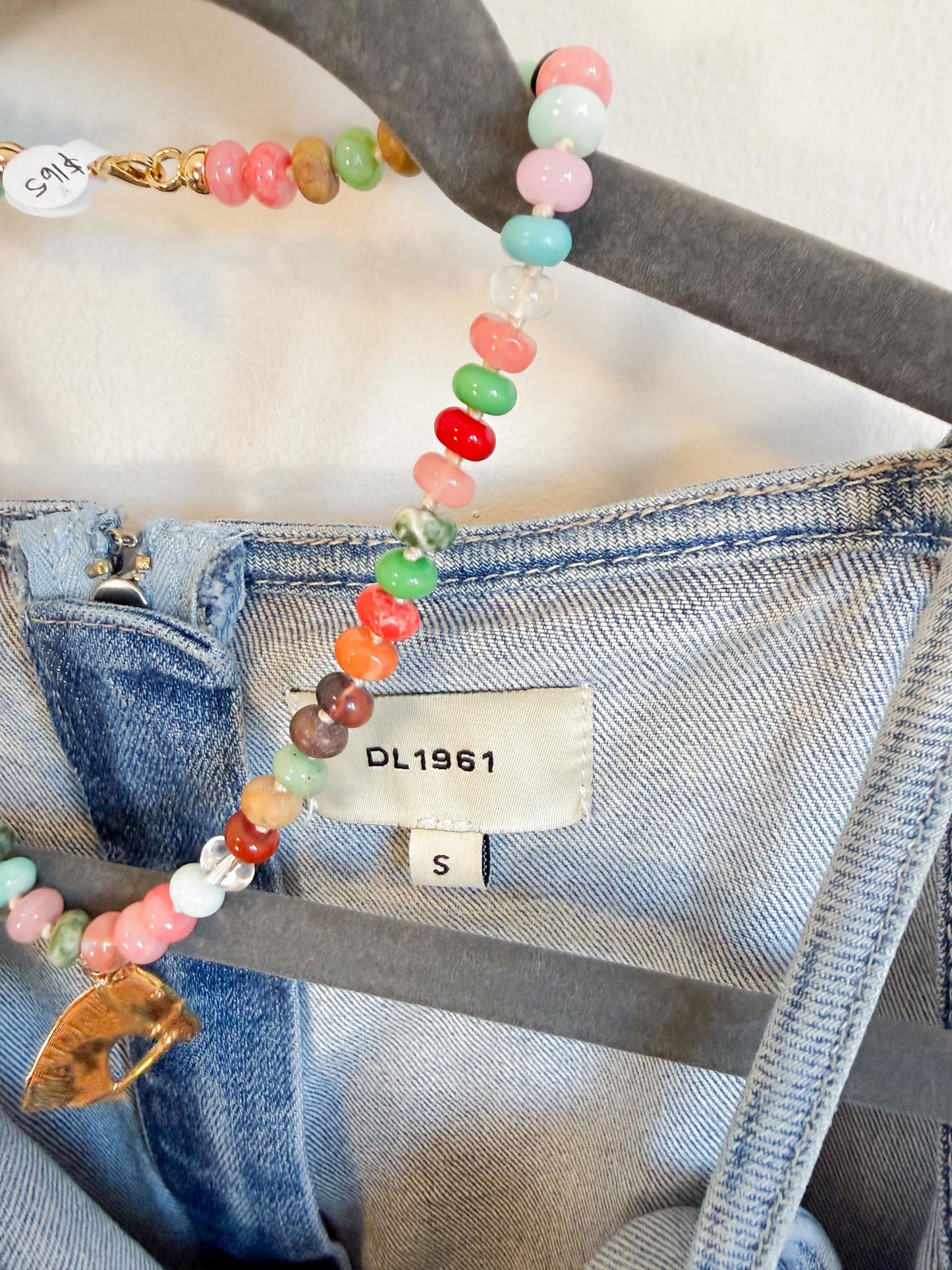 Anthropologie DL1981 "Esme Apron Denim Dress in Light Wash" (Size S)