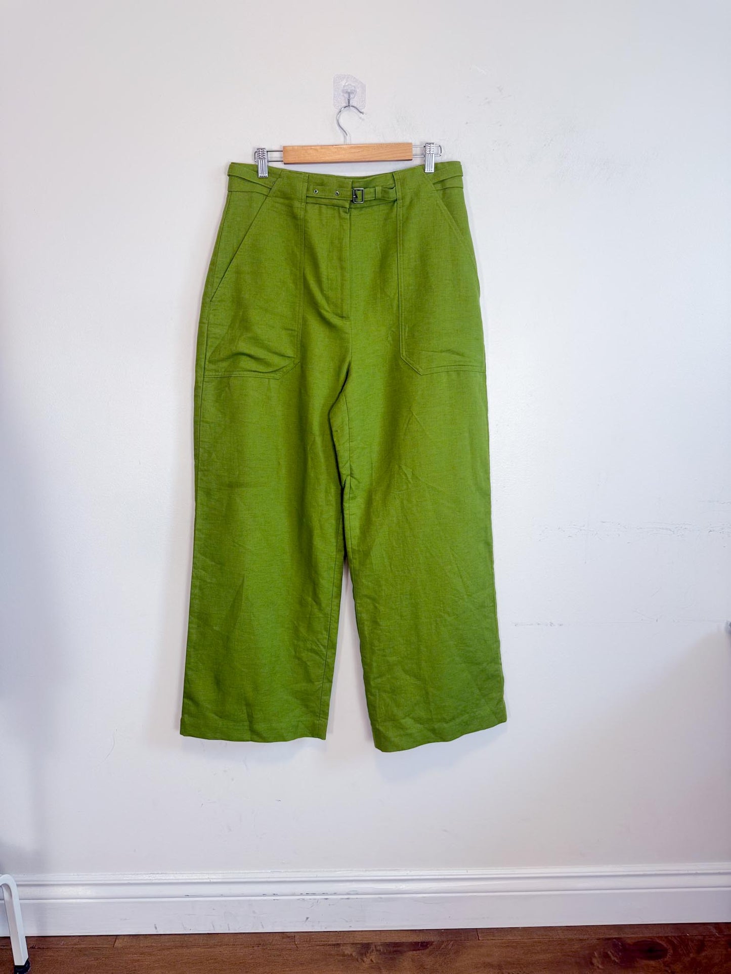 Banana Republic "Wide Leg Linen Blend Pants with Belt" (Size 12)