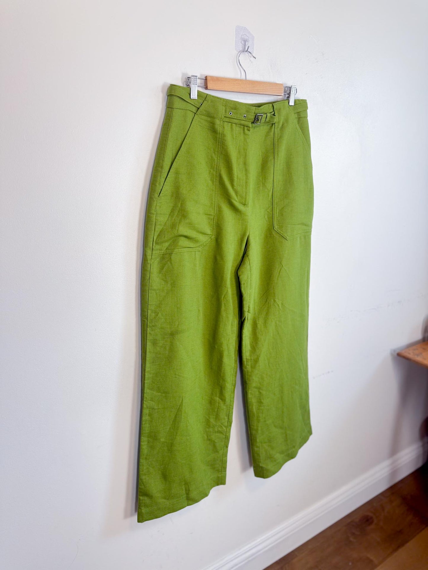 Banana Republic "Wide Leg Linen Blend Pants with Belt" (Size 12)