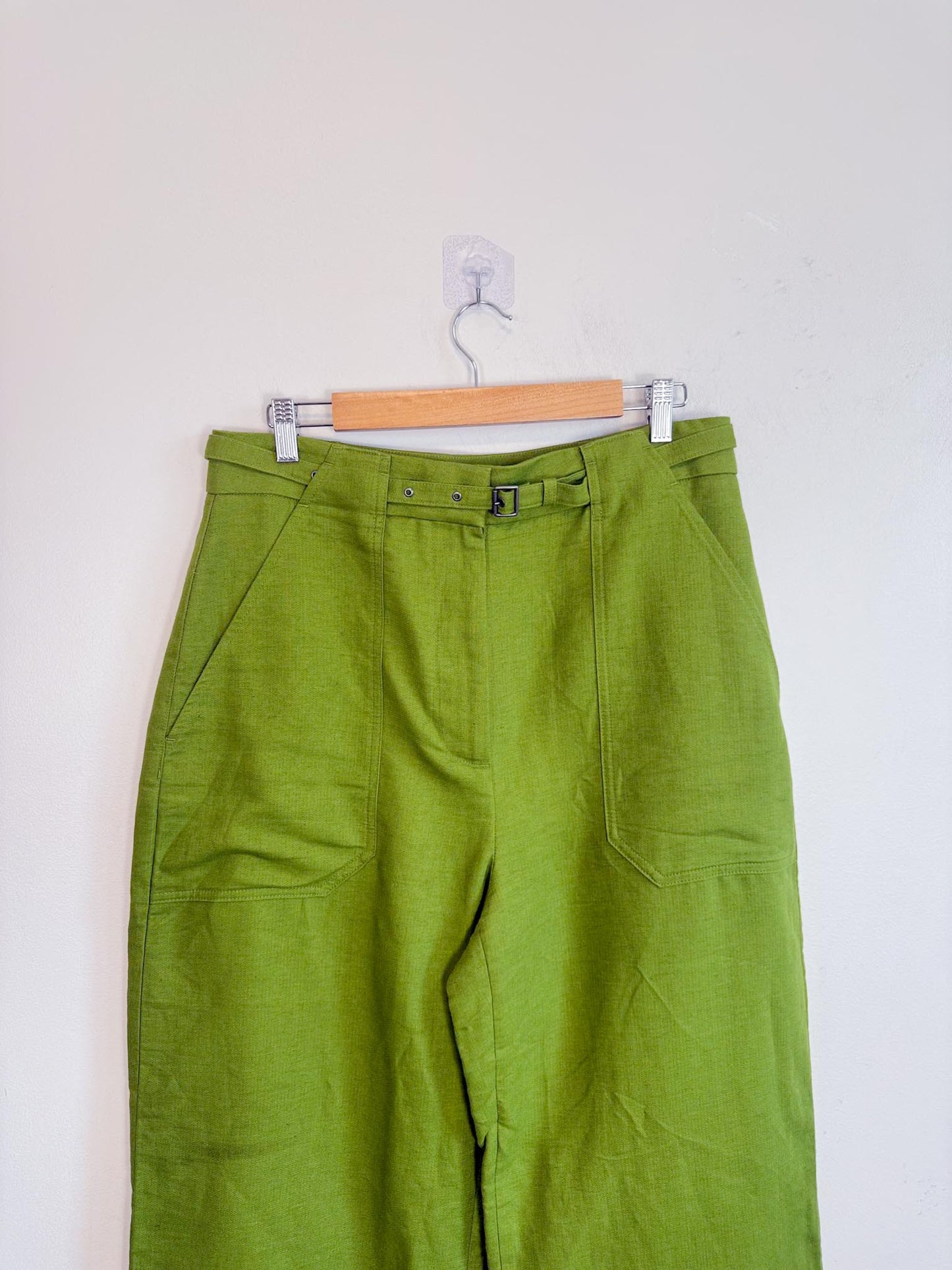 Banana Republic "Wide Leg Linen Blend Pants with Belt" (Size 12)