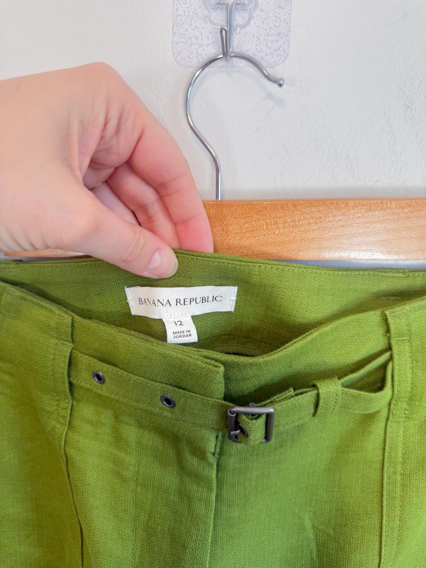 Banana Republic "Wide Leg Linen Blend Pants with Belt" (Size 12)