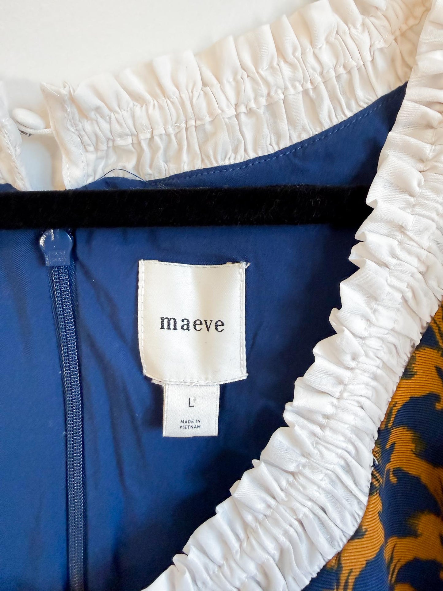 Anthropologie "Maeve Puff-Sleeve Twofer Mini Dress" (Size L)