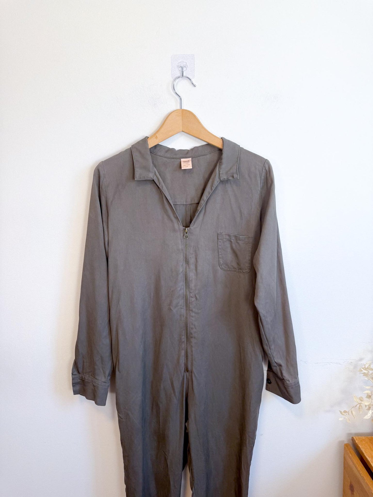 Smash & Tess Coverall Tencel Jumpsuit in Olive (Size S)