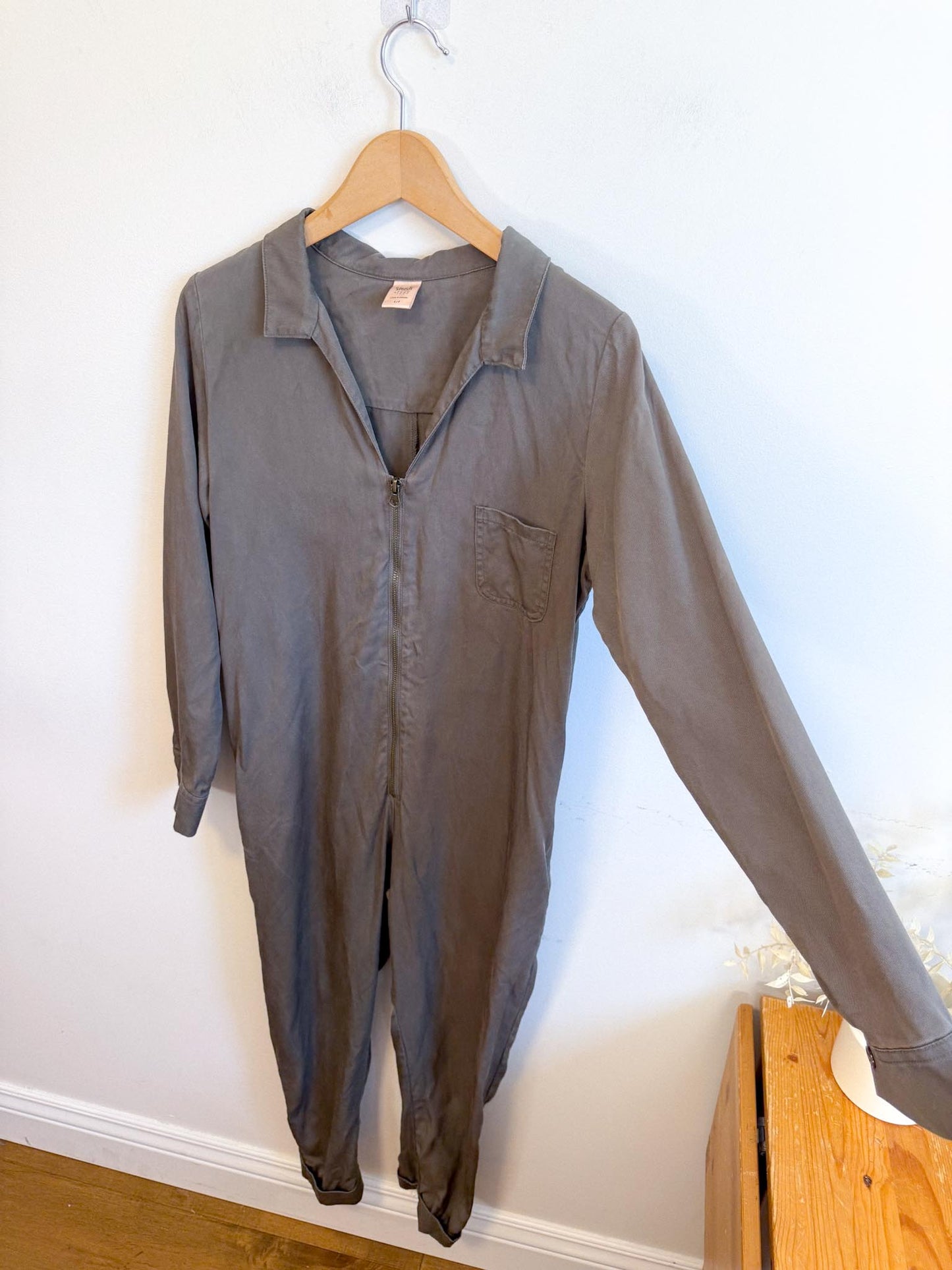 Smash & Tess Coverall Tencel Jumpsuit in Olive (Size S)