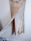 Massimo Dutti Satin Midi Skirt in Gold (Size L)