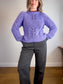 YAS Purple Chunky Knit Alpaca Sweater NWT (Size L)