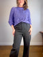 YAS Purple Chunky Knit Alpaca Sweater NWT (Size L)