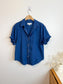 Denim Forum "The Jane Shirt" in Blue with Contrast Stitching (Size M)
