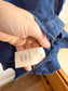 Denim Forum "The Jane Shirt" in Blue with Contrast Stitching (Size M)
